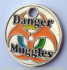 Danger Muggles PathTag Pair with Glow Enamel (2pcs lot)