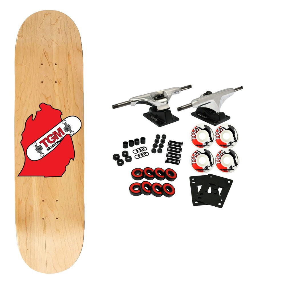 TGM Skateboards Mitten Logo Canadian Maple Skateboard Complete – Choose Size/Col
