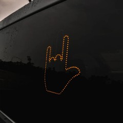 Funny New LED Illuminated Gesture Light Car Finger Light With Remote