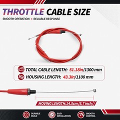 Mini Bike 7/8″ 22mm Twist Throttle CNC Aluminum Assembly with Cable, Univers…