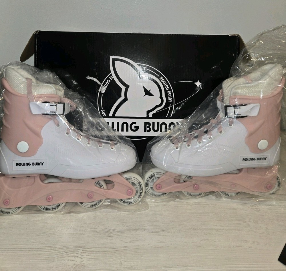 Rolling Bunny Inline Skate Women 8 Pink Adjustable Roller Blades SEE DESCRIPTION