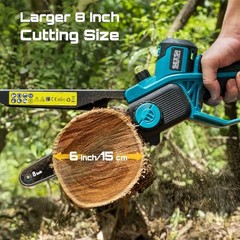 Flagship 8-Inch Cordless Mini Chainsaw – 2026 Upgraded Brushless – True Blue
