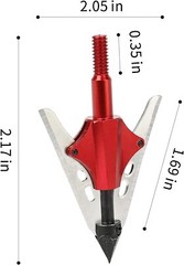 12Pcs BloodRunner Hunting Broadheads 100Gr 2 Spring Slide Retractable Blade Tip