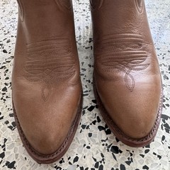Tony Lama Western Cowboy Boots Mens 8.5D Brown Leather Tascosa