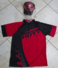 2024 Hoyt Archery GWP Target Hat Promo and 2019 Hoyt Shooter Jersey Medium