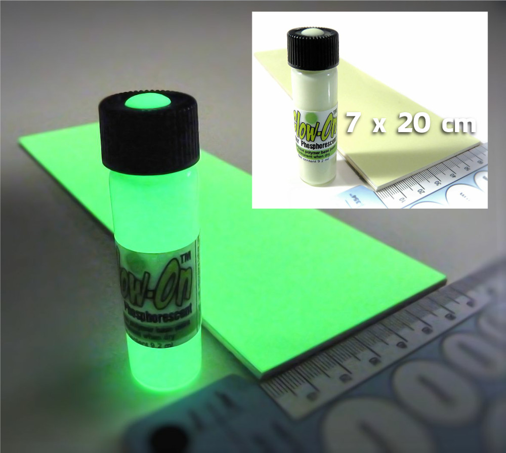 Glow-On ORIGINAL Glow Paint for Firearms Lg 9.2 ml Paint + 7cm x 20cm Glow Film