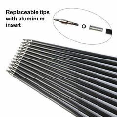 12Pcs 30inch Fibreglass Archery Arrows OD8mm Field Hunting Target Broadhead Tool