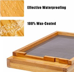 Beehive Screened Bottom Board Dipped in 100% Beeswax,Screened Bottom Board 10 Fr