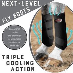 L M S Hilason Horse Front Leg Ultimate Sports Boots Pair Turquoise Orange
