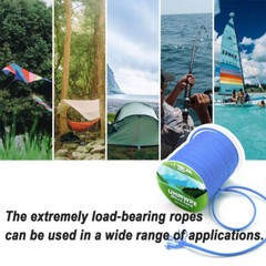 9KM 350lb 1mm Hollow Braided Dyneema Line Strong and Durable Braided UHMWPE Cord