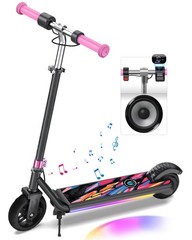 MIHOVER 150W 10mph Speed Kids Electric Scooter For 6-12 Years Old-Pink
