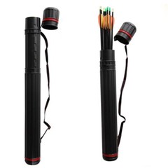 Adjustable Arrow Quiver Tube Holder 12-24 PCS Archery Case Back Shoulder w/ Belt