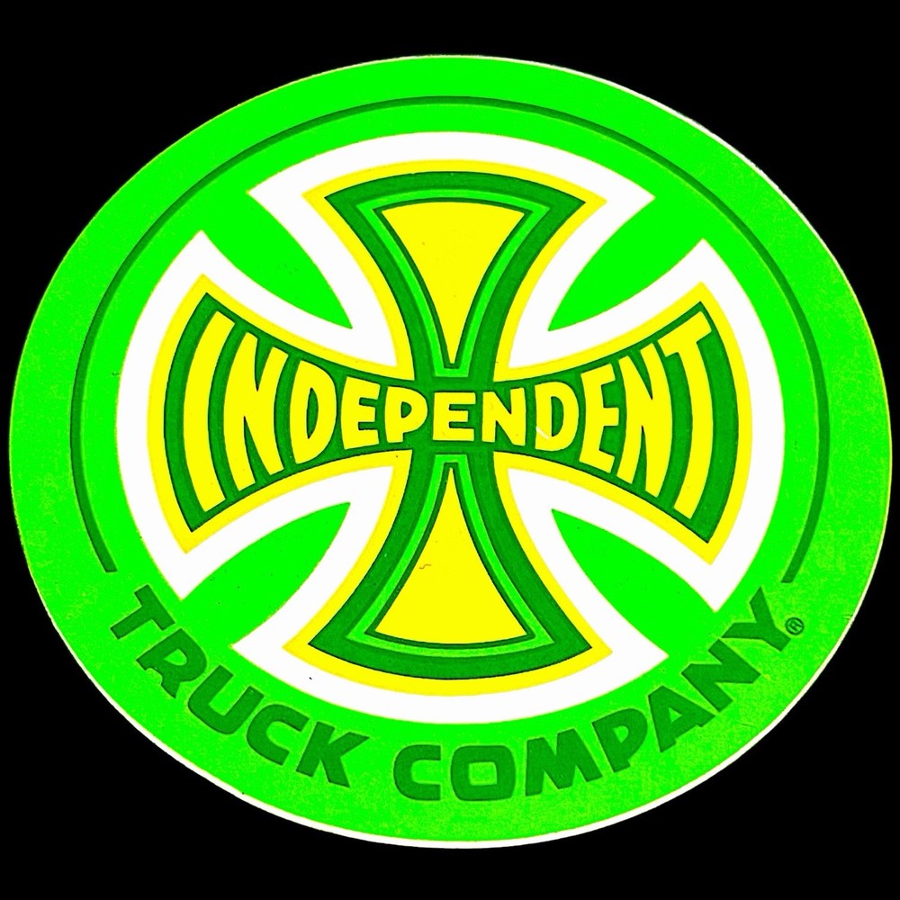 Vintage 1980’s Independent Truck Company Skateboard Sticker Lime Green & Yellow