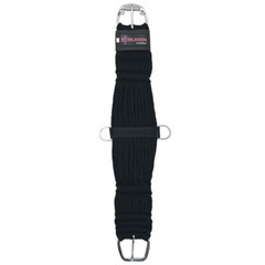 44HS HILASON Horse Western 27 Strand Double Weave Black Roper Cinch