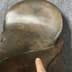 Albion Horse Saddle 16.5 M Brown Leather Made In England – * Some Damage *