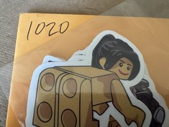 Lot 3 LEGO FUN RISQUÉ GLOSSY Sticker DECAL Decal