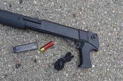 Double Eagle DE M56B Tri-Shot CQB-L Airsoft Shotgun Rifle Gun