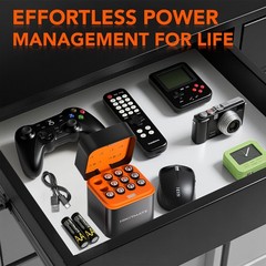 3600mWh Rechargeable Lithium AA Batteries with Charger-12 Pack, 1.5V Double A…
