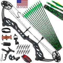 19-70LBS Archery Hunting Compound Bow & Arrows & Accessory Hunting SET IBO320FPS
