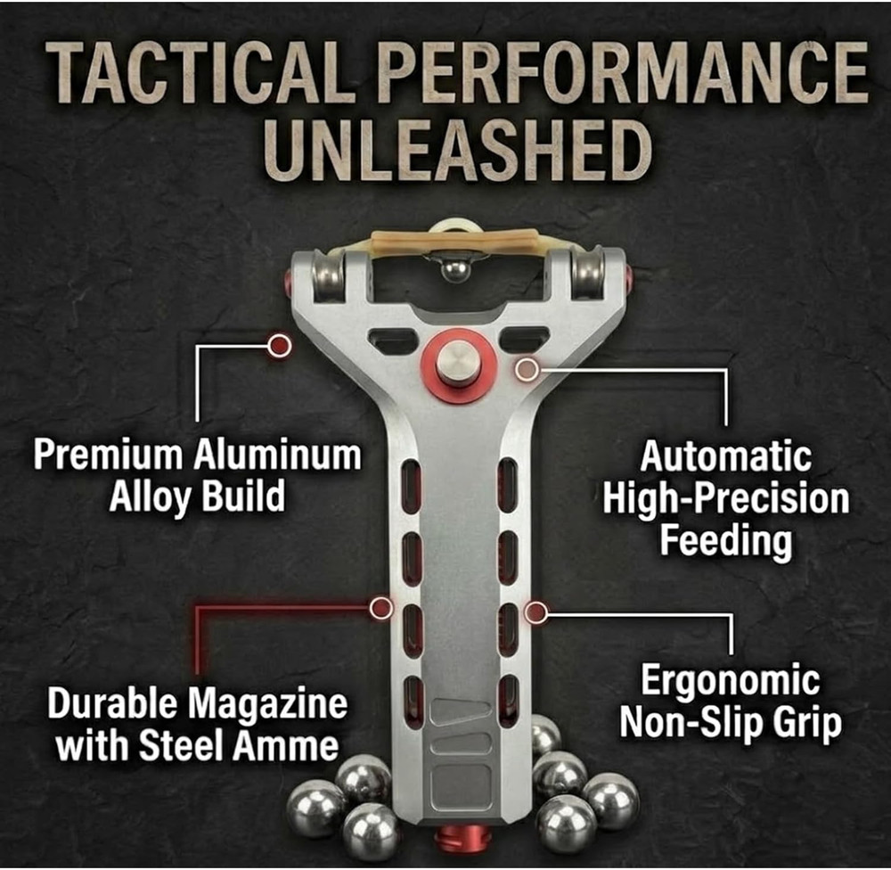Automatic CNC Slingshot for Adult Outdoor Entertainment, Competition & Hunting