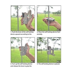 Rope Grab Self Locking Anti Fall Climbing Alloy Steel Tree Arborist Equipment