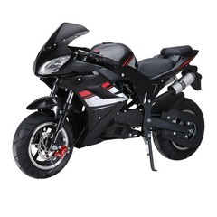 50cc 4-Stroke Pocket Rocket Motorcycle 8″ Wheels Dual Headlights Disc Brakes