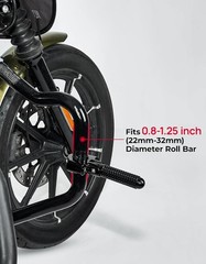 KEMIMOTO Folding CNC Highway Pegs Universal Fit 7/8″-1.25″ Crash Bar Footpegs Co