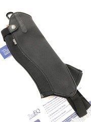 BasEQ Riding Half Chap Children’s Equestrian Equine Synthetic Nubuck Addy Medium