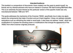 Crosman 760 – Self Cocking Handbook – Rebuilders Guide – Variants 1-4 — Rev. 2
