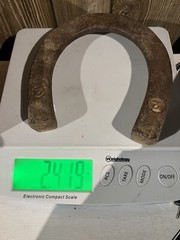 Pair of 2 Antique Vintage Pitching Horseshoes Marked 1 & 2 front & D back