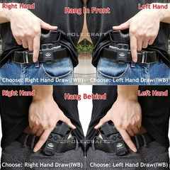 POLE.CRAFT IWB Kydex Holster Custom Fit: Glock 19 19X 25 44 45 (Gen 1 2 3 4 5…