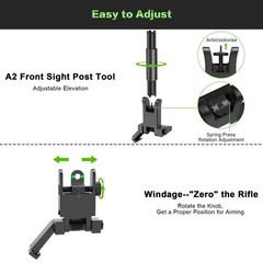 Iron Sights 45 Degree Offset Flip Up Sights with Red Green Fiber Optic Dots,F…