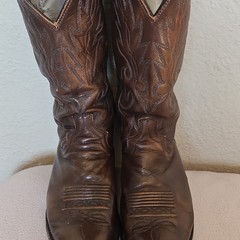 Dan Post Brown Leather Vintage Western Cowboy Boots Mens Size 9 RARE!