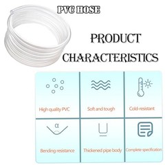 10 Feet PVC- 3/16″ ID Clear Vinyl Tubing Flexible, Hybrid PVC Hose,