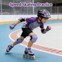 Kids Safety Helmet & Protective Gear Set for 3-10 Years Old, Adjustable Bike