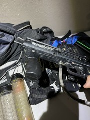 Tippmann Model 98 Custom Paintball Gun + Bag, Paint, Accessories, Pads Etc