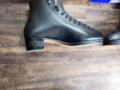 Riedell 336 Roller Skate Boots New SZ 5.5 M NOS BLACK LEATHER HIGH QUALITY VTG