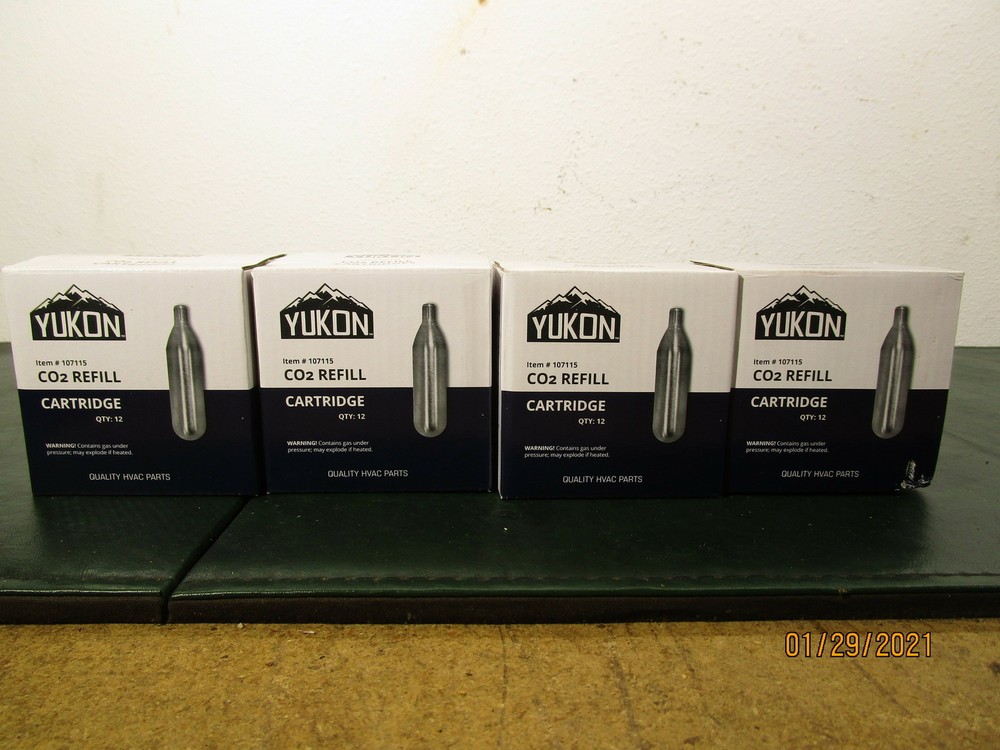 Yukon CO2 Refill Cartridge Qty 48 107115 4 Boxes of 12 Count
