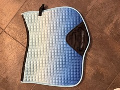 WeatherBeeta Prime Marble Dressage Saddle Pad Blue/Light Blue