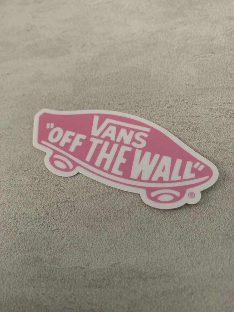 VANS Off The Wall 3” Inch Skateboard Sticker Baby Pink Decal Waterproof Vinyl