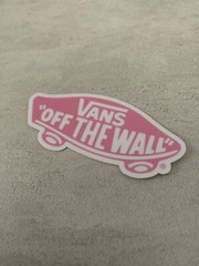 VANS Off The Wall 3” Inch Skateboard Sticker Baby Pink Decal Waterproof Vinyl