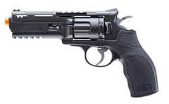 Airsoft Revolver Powered CO2 Pistol Single/Double Action 325 FPS 10 RDS Mag Bk