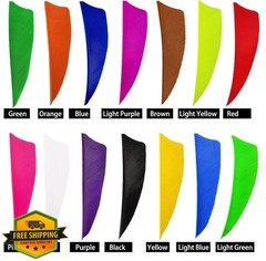 AMEYXGS 3-5″ Arrow Feathers Shield Shape Light Green 4″