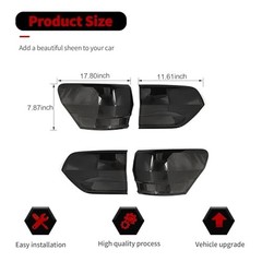 Smoked Black Tail Light Lamp Cover Guard Trim Decoration Exterior Accessories