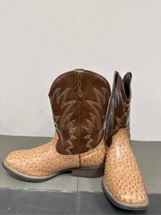 IUV Cowboy Boots For Men Western Ostrich Wide Durable Fashionable Embroidered 10