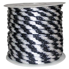 Rope King 5/8 in. x 140 ft. Solid Braided Poly Rope – White/Black