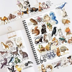 30Pcs Random Cute Inspirational Animal Positive Quote Cartoon Waterproof Sticker