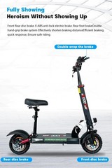 Folding Electric Scooter for Adults with 800W Motor 28Mph Off-Road with Seat C5F