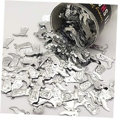 Confetti Cowboy Boot w/Spur – 3 Half Oz Bags (1.5 oz) Silver 3 THREE Pouches