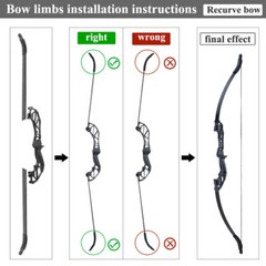 54″ Archery Takedown Recurve Bow Carbon Arrows Rest Bow Sight Sets Adult Hunting